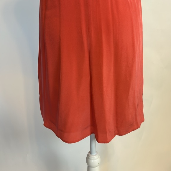 Lavender Brown | Coral Halter 100% Silk Dress w/pockets | Small | Made in USA - Picture 13 of 16